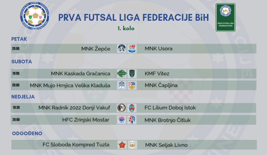 Počinje nova sezona Prve futsal lige Federacije BiH